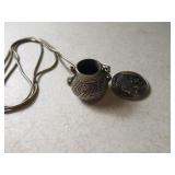 .925 Silver 28" Loop 1pc Necklace w/ SthWest Pot