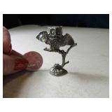 2" mini Owl w/ Suncatcher Pewterlike Figure