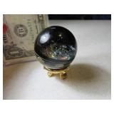 Signed 2" Glass Amazing Sphere Ball Gazing?