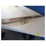 Vtg ANDERSON 48" Wood/Brass Level 6bubble