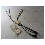 Lot (2) Neat Modern Bolo Ties Bone & GoldEmblem