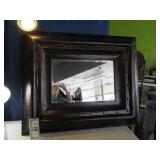 42"x34" LeatherLook DimensionalFrame Wall Mirror