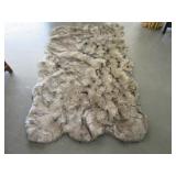 42"x68" Faux Lambskin Throw Rug EXC $50