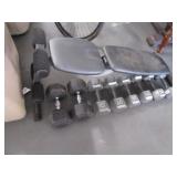 290lb Free Weight Lifting Set w/ Golds Gym Bench