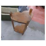 16" Wood Heart 2tier Plant~Accent Table