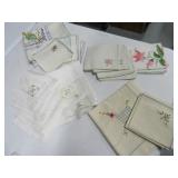 Lot (4) Handiwork Tablecloth~Napkin SETS Embr.
