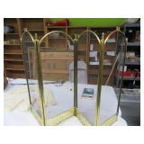 48"x32" Brass Folding Fireplace Screen