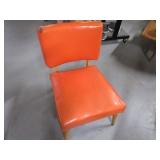 MidCentury Funky 20" Orange Side Chair as is