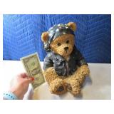 10" Resin Poly Biker Teddy Bear Figure
