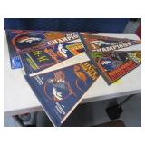 Lot (5) Broncos Champ Vtg Pennants