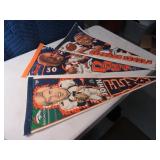 Elway~Davis~Sharpe Lot (3) Broncos Pennants
