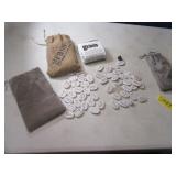 Lot (3) Bags FortuneTelling Stones & GRASS CardGam
