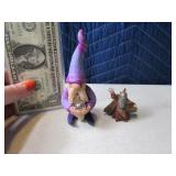 Lot (2) Neat PotteryType WIZARD Figures