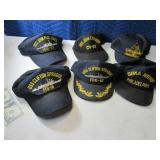Lot (6) Vintage Military Snap Back Hats AS IS