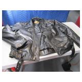 HARLEY szXL Leather Vtg Coat NICE