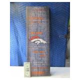 Broncos Canvas Modern Art Decor 10"x30"