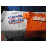 Lot (2) szLG BRONCOS T-Shirts