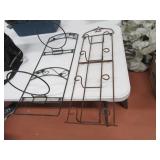 Pair Metal Pot & Plate Wall Holder Racks