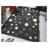 5x7 Black Fluff Area Rug