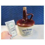 Jack Daniels OldNo7 Crock Pottery Jug USA 9" EXC