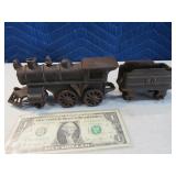 Antique 2pc Cast Iron Train Toy Early NICE