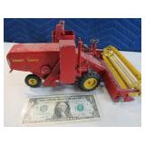 Early Red Massey Harris 12" Metal Farm Toy Tractor