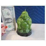 Early 5.5" Green BUDDHA Candle