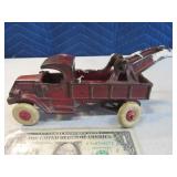 Early CHAMPION Cast Iron Tow Truck Toy AS IS
