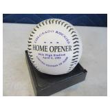 COLO ROCKIES LtdEd 1993 Opening Day Baseball