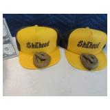 Lot (2) SHITHEAD Snap Back Ball Caps Hats Unique