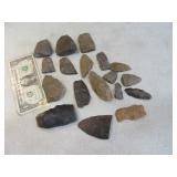 Bag Early Stone Artifacts Scrapers~Points larger