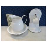 Antique Porcelain Unique Shaving Setup