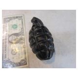 Cast Iron Hand Grenade Paperweight Decor