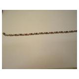 10kt Gold Bracelet w/ Red Stones 6.7g