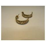 10kt Black Hills Gold Loop Earrings 2.9g