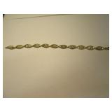 10kt Gold 6.5" Thin Open Cut Bracelet 3.4g