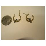 10kt Gold Loop Dolphin Earrings 1.1g