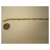 10kt Gold 7" OpenCut Bracelet MOM 5g