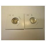 1917d & 1920d Mercury Dimes in sleeves