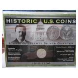 Collector Sleeve Historical US Silver Quarter Coin