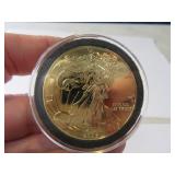 2002 GoldPlated Silver Eagle $1 Coin