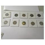 Lot (10) Barber Silver Quarters sleeved