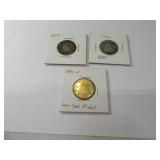 Lot (3) Seated Liberty Silver Quarters sleevedasis
