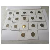 Lot (17) asst Buffalo Nickels in sleeves