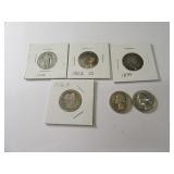 Lot (6) asst Silver Quarters *invest*