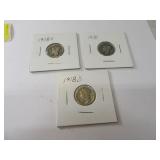 1918~1918d~1918s (3) Mercury Dime SET