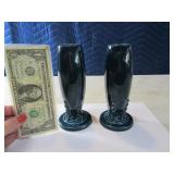 Lot (2) FIESTA WARE BlueGreen 6.25" Bud Vases