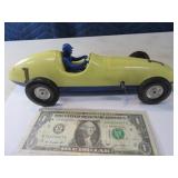 Vintage Poly WindUp Race Car Toy working