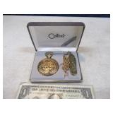 Deer Embossed COLIBRI PocketWatch~Knife Set