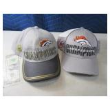 lot (2) Modern BRONCOS Ball Caps Hats EXC